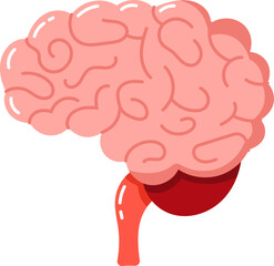 Human Brain Hand Drawn Vector Illustration