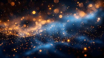 Fototapeta premium Enchanting Cosmic Lights: A Mystical Display of Glittering Stars and Dust