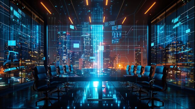 Business success celebration in an office