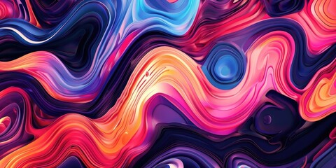 Obraz premium Vibrant Abstract Color Waves