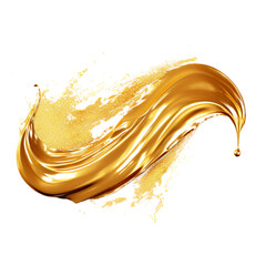 Fototapeta premium COPPER GOLD SHINY GLITTER BRUSH STROKE ISOLATED ON WHITE