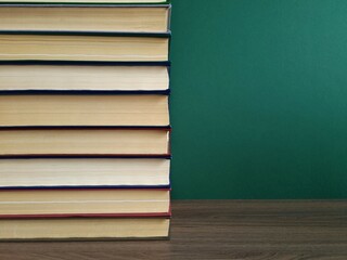 Stack of books on the table