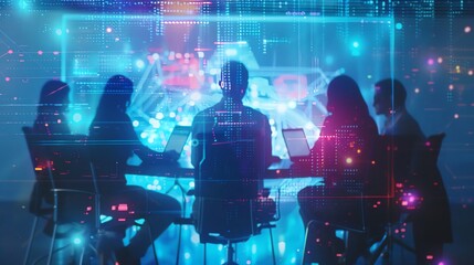 Office teamwork on a marketing campaign