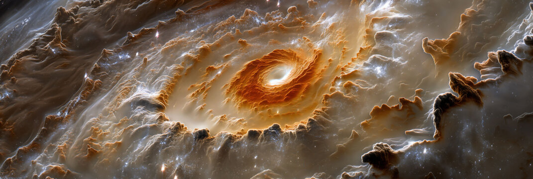 clouds in the shape of the fibonacci spiral