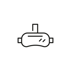 VR headset icon. Simple VR headset icon for social media, app, and web design. Vector illustration