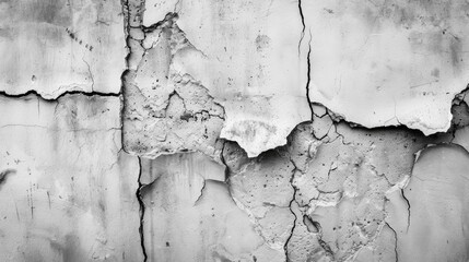 Background featuring a concrete wall s texture detailed with cracks and scratches