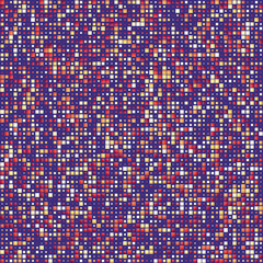 Geometric shapes composition. Gradiented squares in multiple colors. Muted purple, warm gray, deep red, dark brown, lavender. Elegant vector illustration.