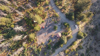 DRONE PHOTOGRAPHY OF A COLD MORNING IN THE NEVADO DE COLIMA, MEXICO