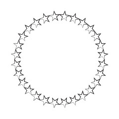 Stars in circle icon template black color editable. Stars in circle symbol vector sign isolated on white background.  eps10