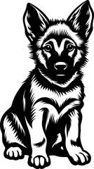 Obraz premium German shepherd illustration