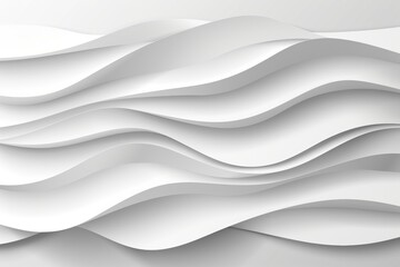 Obraz premium Abstract white waves background with flowing dynamic texture