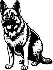 Fototapeta premium German shepherd illustration