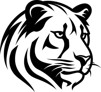 Illustration lioness head