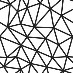 Minimal geometric background. Large triangles size. Medium lines weight. Repeatable pattern. Seamless tileable vector illustration.
