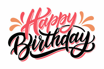Happy Birthday typography