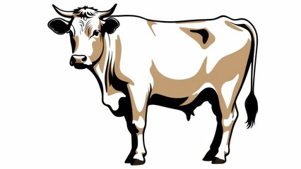 cow isolated on white