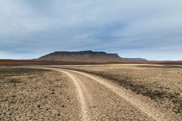 graphic flat top mountain in the desert 