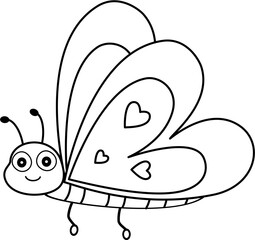 butterfly cartoon lineart