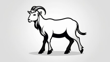 black and white goat