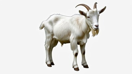 goat on white background