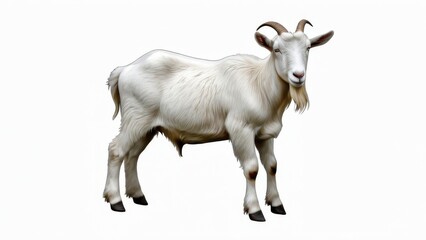 Fototapeta premium goat on white background