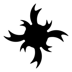 Swirl black icon. Modern abstract icon or logo. Geometric shape for design. Vector illustration isolated on white background.