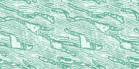 Aegean teal light soft wave linen pattern background. Broken line stripe border effect for rustic coastal marine surface design. 