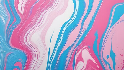 Abstract marbling oil acrylic paint background illustration art wallpaper Pink blue color with liquid fluid marbled paper texture banner painting texture