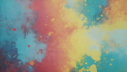 Abstract grunge art background texture with colorful paint splash.