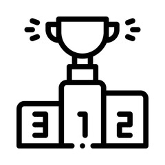 podiums line icon