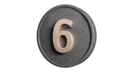 Number 3D Model PNG Transparent Image.