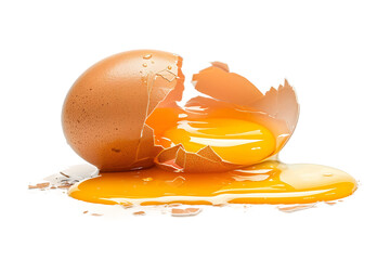 cracked egg isolated on transparent background
