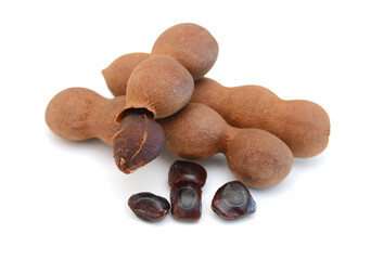 Sweet tamarind on a white background