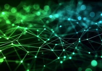 Obraz premium Glowing Network Connections, Abstract Digital Background, Symbolizing Global Connectivity in Cyber Space