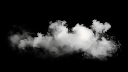 Fototapeta premium Abstract White Smoke on Black Background, Texture for Creative Design and Visual Impact
