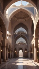 Fototapeta premium amazing fancy mosque in amazing fancy country