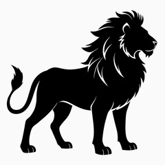 silhouette lion vector
