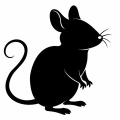 silhouette mouse vector