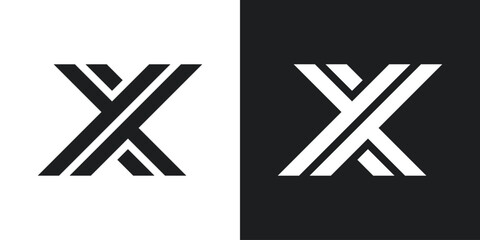 Letter X logo design with creative concept. Premium Vector