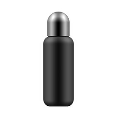 Blank cosmetic bottle mockup on white background, , Black spray bottle, Hand Sanitizer, Skin Antiseptic, Antibacterial Fluid, Hair Spray