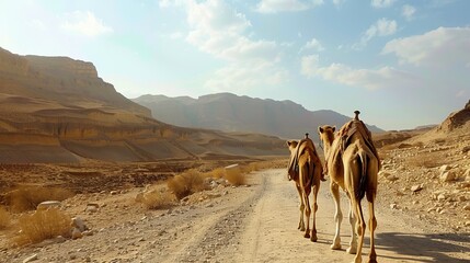 Arava Desert. Beautiful view of the rock formation and landscape of the Arava desert valley near Shhoret Canyon, southern Israel. Design for every purpose