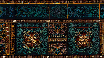 Batik Ornament Pattern Background