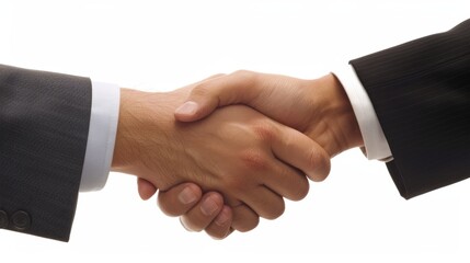 Obraz premium Business Partners Shaking Hands Generative AI