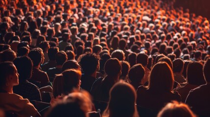 Vibrant European Concert Crowd Portrait Generative AI