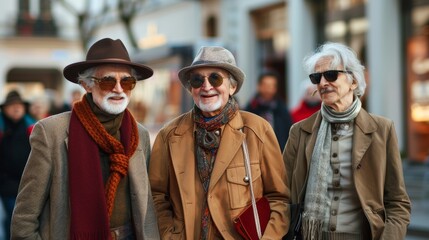 Fototapeta premium Stylish Seniors Enjoying Active Lifestyle Generative AI