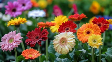 Vibrant Gerbera Flowers Styling Concept Generative AI