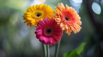 Vibrant Gerbera Flowers Styling Concept Generative AI