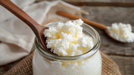 Stylish Raw Liquid Kefir Concept for Healthy Lifestyle Generative AI