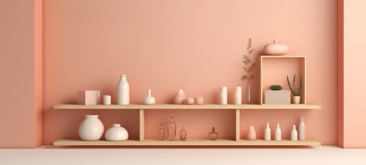 Trendy Gen Z Coquette Trend Style: Best-Selling AI-Generated Adobe Stock Image of a Simple Empty Product Display Template for Elegant and Chic Showcases