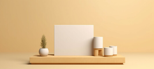 Modern Gen Z Style: Best-Selling AI-Generated Adobe Stock Image of a Simple Empty Product Display Template for Contemporary and Trendy Showcases